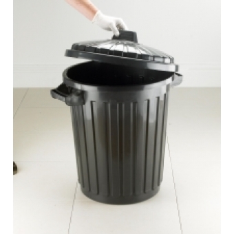DUSTBIN BLACK WITH LID