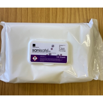 SANISAFE 4C ANTI-BAC/ANTI-VIRAL WIPES
